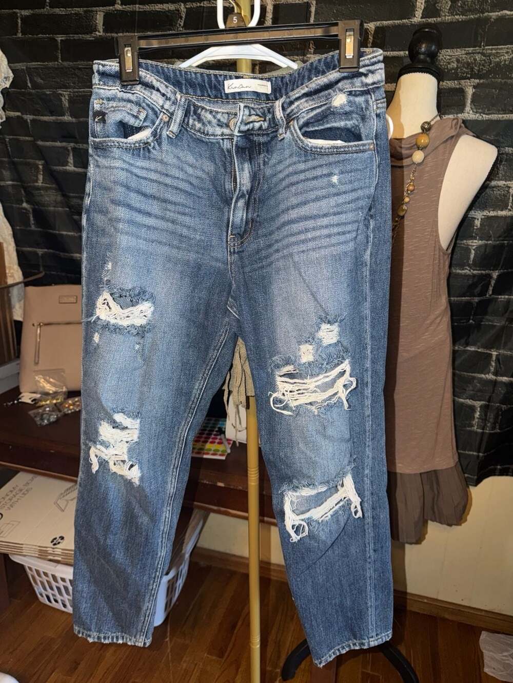 KanCan Exclusively for Maurices Distressed Straight Leg Jeans